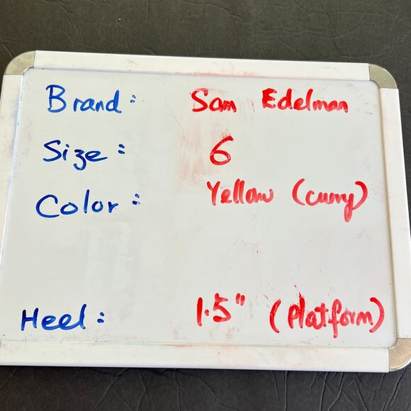 Women Sam Edelman yellow Suede platform slip On Sneakers - Picture 10 of 10